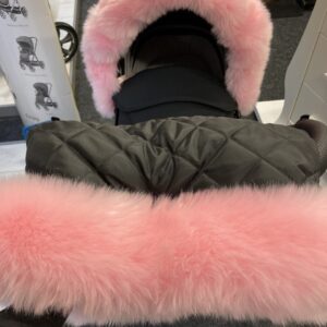 Handmuff Black/Pink Fur