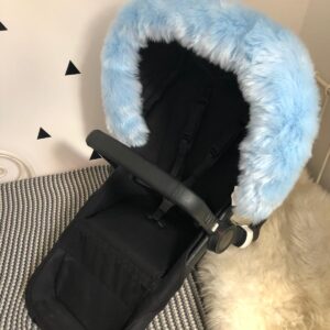 Baby Blue Extra Fluffy Fur Hood Trim