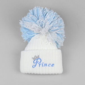 Prince Newborn Pom Pom Hat