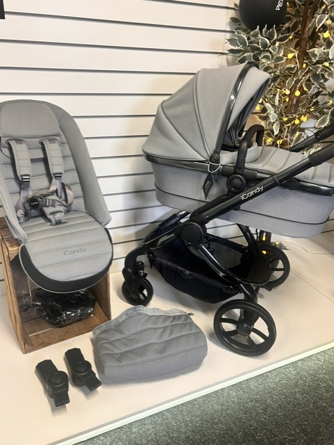 PRE LOVED iCandy Peach7 light grey bundle